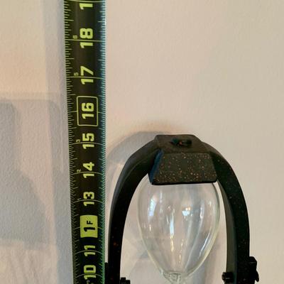 LOT 234 D: Home Decor Collection: Mail Sorter, Hourglass, & 3 Seat Wooden & Metal Bicycle