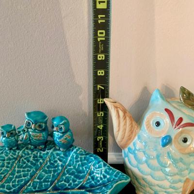 LOT 235 D: Owl & Elephant Home Decor: Teapots & More