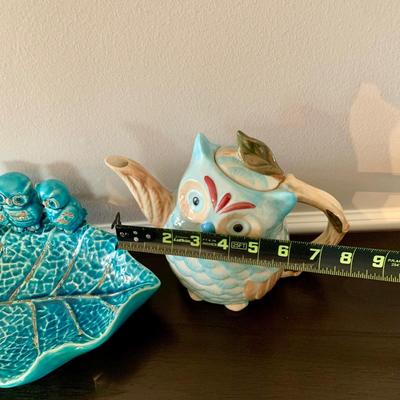 LOT 235 D: Owl & Elephant Home Decor: Teapots & More