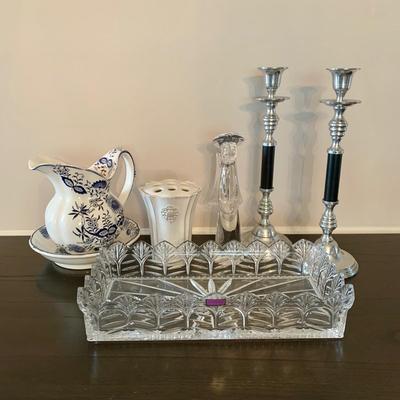 LOT 237 D: Marquis Waterford Cut Crystal Glass Dish, Toscany Lead Crystal Angel, & More