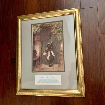 LOT 239 D: Irish Hanging Wall Decor: Framed “An Old Irish Welcome” & Celtic Cross