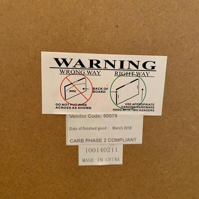 LOT 240 D: Ballard Designs Bench Seat, Pier 1 Imports Teal & Gold 3 Drawer Side Table, & Gilded Wall Mirror