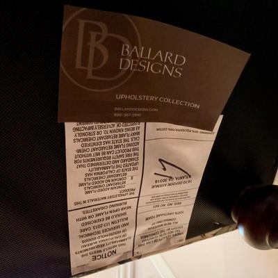 LOT 240 D: Ballard Designs Bench Seat, Pier 1 Imports Teal & Gold 3 Drawer Side Table, & Gilded Wall Mirror