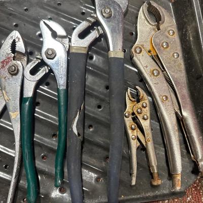Crescent wrenches, pliers, vice grips and pipe wrenches