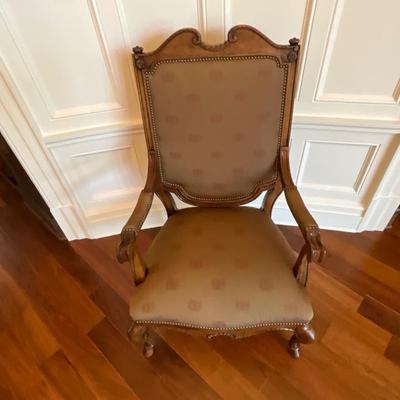 Century Furniture Silk Upholstered Accent Armchair