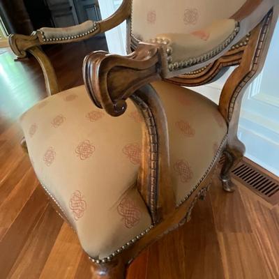 Century Furniture Silk Upholstered Accent Armchair