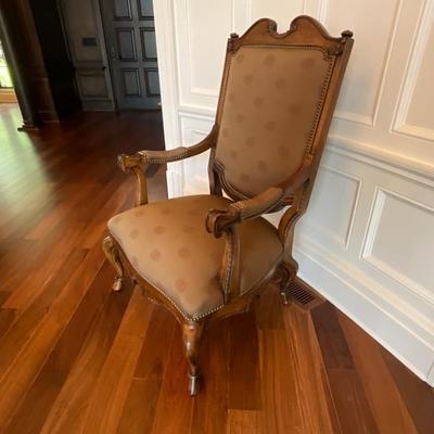 Century Furniture Silk Upholstered Accent Armchair