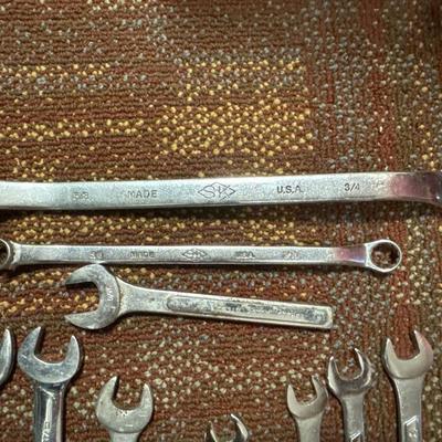 Assortment of hand wrenches
