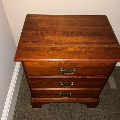 Pair of Cresent Furniture Solid Cherry Nightstands