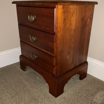 Pair of Cresent Furniture Solid Cherry Nightstands