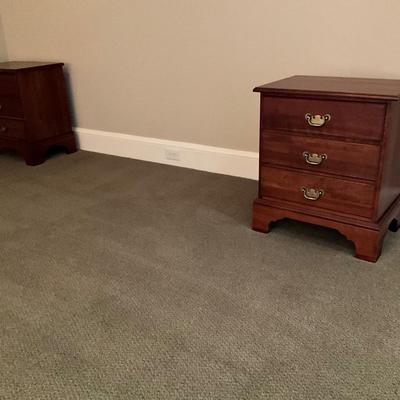 Pair of Cresent Furniture Solid Cherry Nightstands