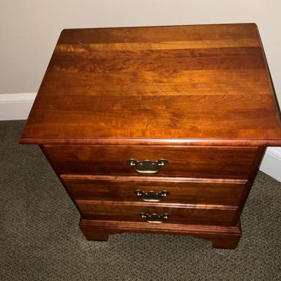 Pair of Cresent Furniture Solid Cherry Nightstands