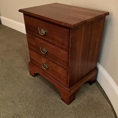 Pair of Cresent Furniture Solid Cherry Nightstands