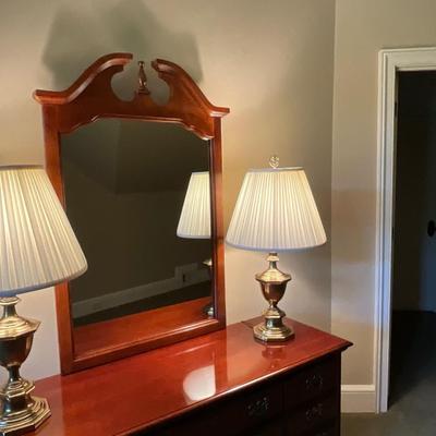 American Drew Solid Cherry Dress With Mirror