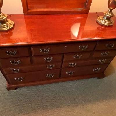 American Drew Solid Cherry Dress With Mirror
