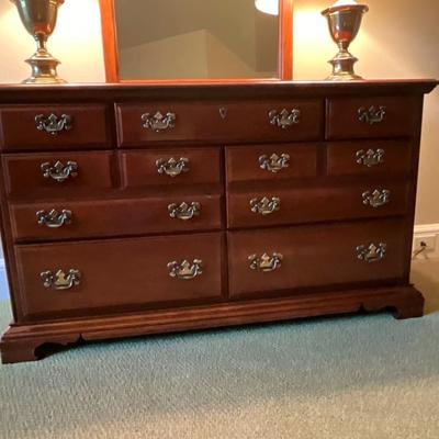 American Drew Solid Cherry Dress With Mirror