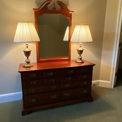American Drew Solid Cherry Dress With Mirror