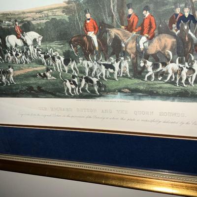 English Hound Hunt Print 38.5 X 31