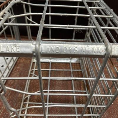 Metal milk crates and glass bottle carrier