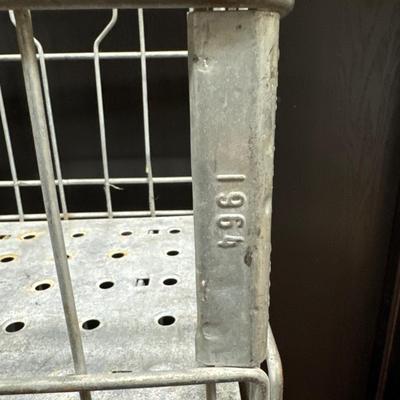 Metal milk crates and glass bottle carrier