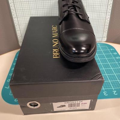 2 pairs boys black dress shoes