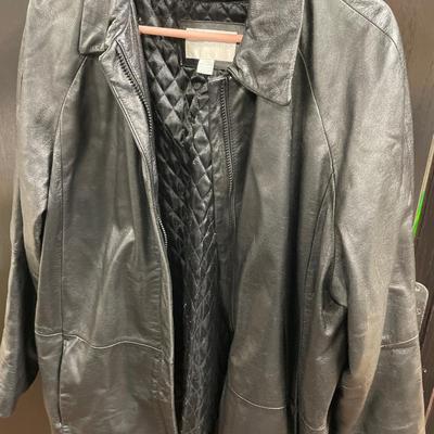 Leather sport coat & Worthington coat