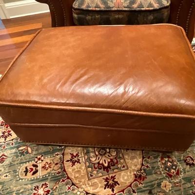 Howard Miller WoodMark Originals Leather And Upholstered Sofa, Chair, And Ottoman