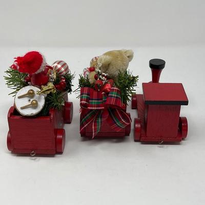 Craft Cottage Faux Fir Tree Wall Hanging & Wood Train
