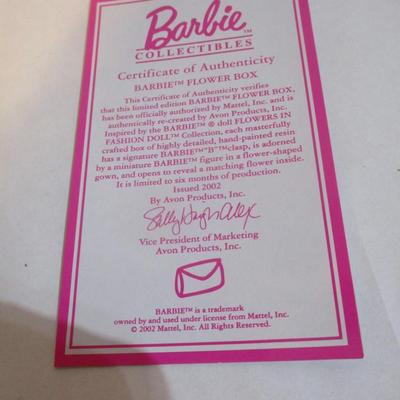 3 - Avon Barbie Flower Box With COA's