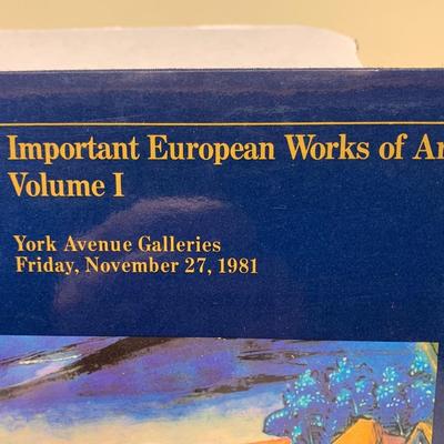 Important European Works of Art Vol.1 Sothebys Auction Catalog Nov. 27, 1981 Illustrated Hardback