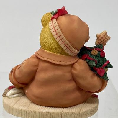 Cherished Teddies Snow Bear & Annette and Pop Imports Flower Shop