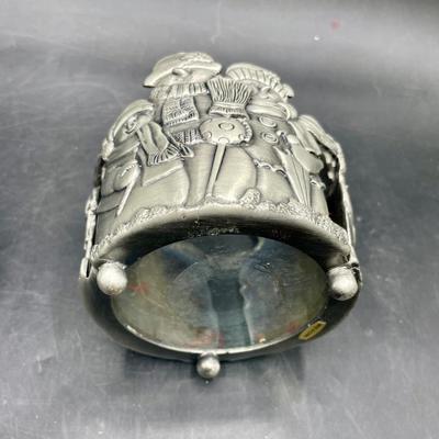 Christmas Pewter Votive Candle Holders