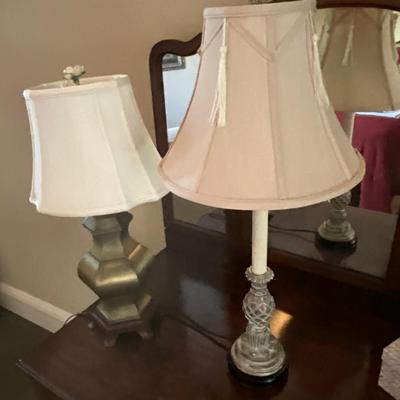Pair of Lamps Metal Flower And Pineapple Style