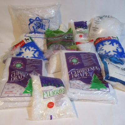 Christmas Drapes Sno Flakes Decorative Snow