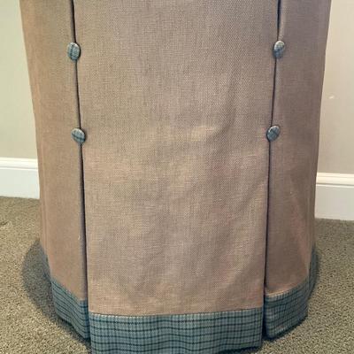 Custom Made Skirted and Glass Top Table