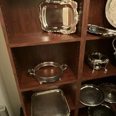 Lot full of 15 piece Silver Serving Pieces
