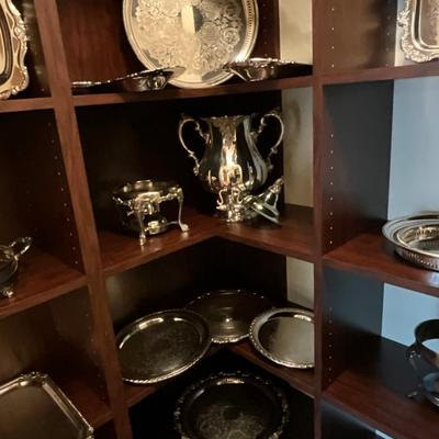 Lot full of 15 piece Silver Serving Pieces