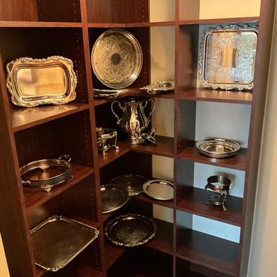 Lot full of 15 piece Silver Serving Pieces