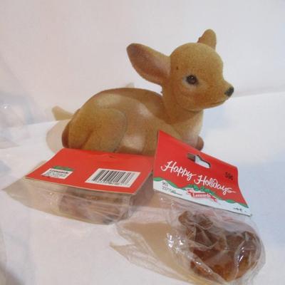 New Happy Holidays Leeward Deer Figurines Vintage Christmas Lot 97