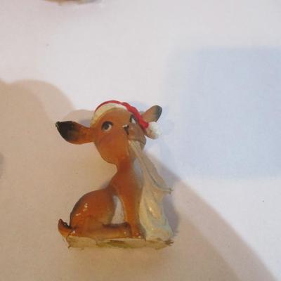 New Happy Holidays Leeward Deer Figurines Vintage Christmas Lot 97