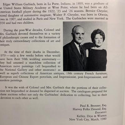 Important French Furniture, European Porcelain, Vertu, Rugs Garbisch Collection Sothebys Auction Catalog Vol. 2 - May 17, 1980...