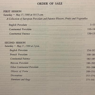 Important French Furniture, European Porcelain, Vertu, Rugs Garbisch Collection Sothebys Auction Catalog Vol. 2 - May 17, 1980...