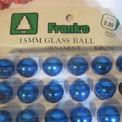 New Vintage Christmas Decorations Beaded Garland Glass Ornaments Lot 100