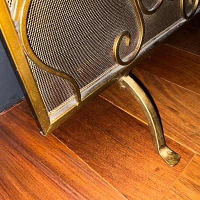 Bronzed Metal Fireplace Screen