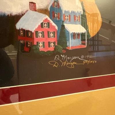 Santa Picture Signed D. Morgan 887/1950