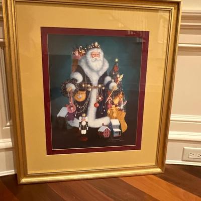 Santa Picture Signed D. Morgan 887/1950