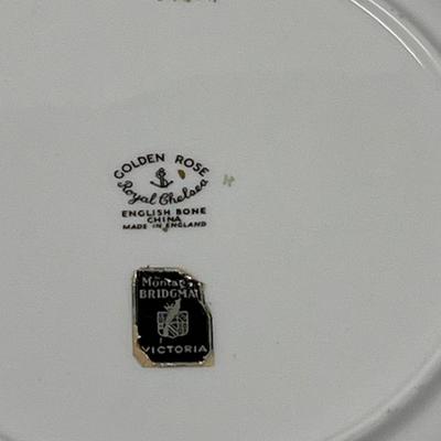 Golden Rose Royal Chelsea Bone China Plates