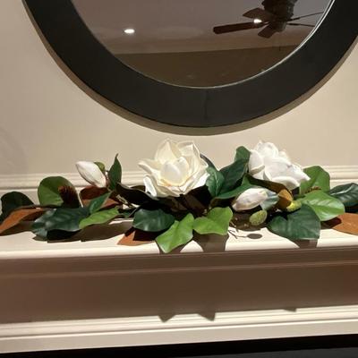 6 Piece Set 4 Hurricane, Mirror And Flower Decor