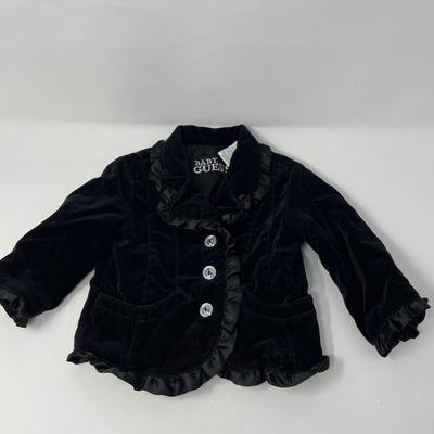 Baby Guess Black Velvet Jacket - 8-9 mos