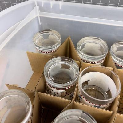 SNOWMAN GLASSES for the Holidays- includes Tub (approx. 18) 